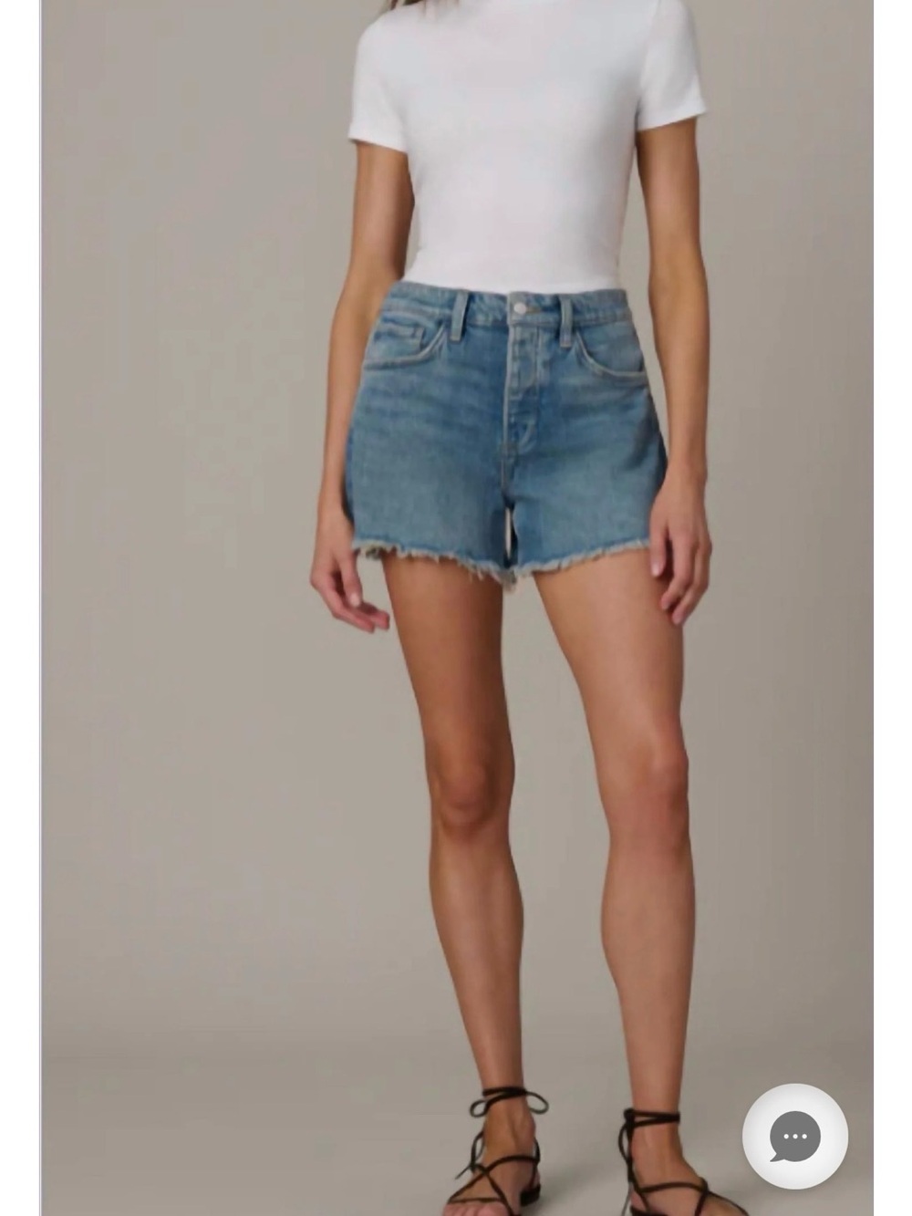 Joe's Jeans Light Blue Frayed Hem Denim Shorts